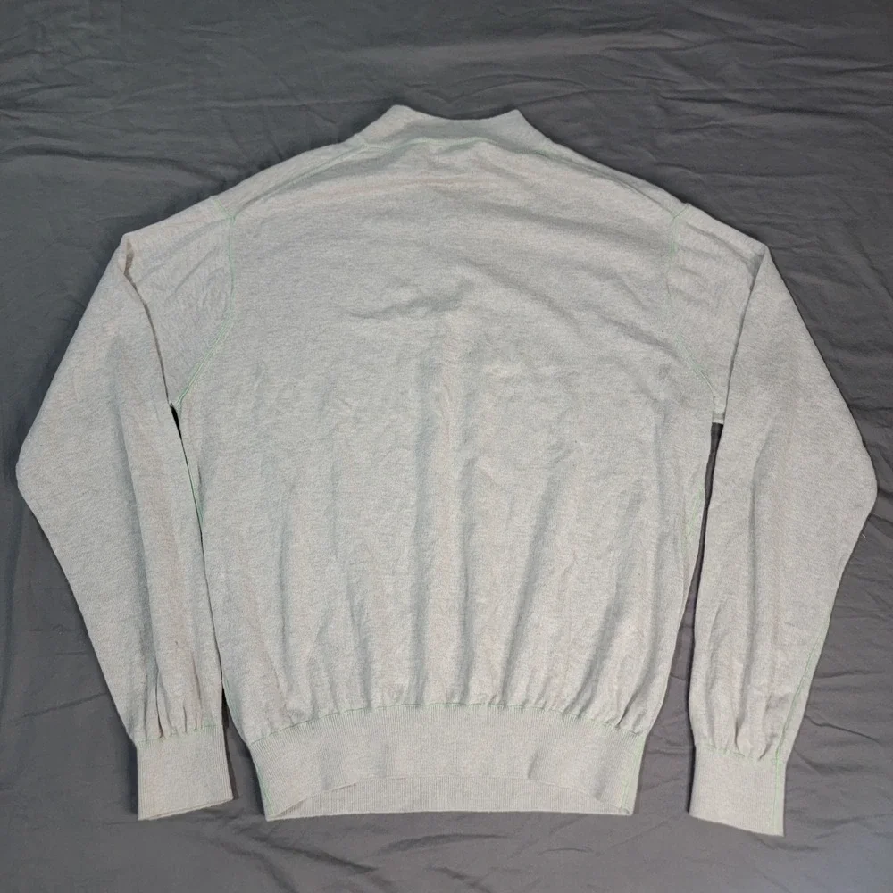 Masters Peter Millar Cashmere Blend Sweater Mens Large Gray 1/4 Zip Long Sleeve